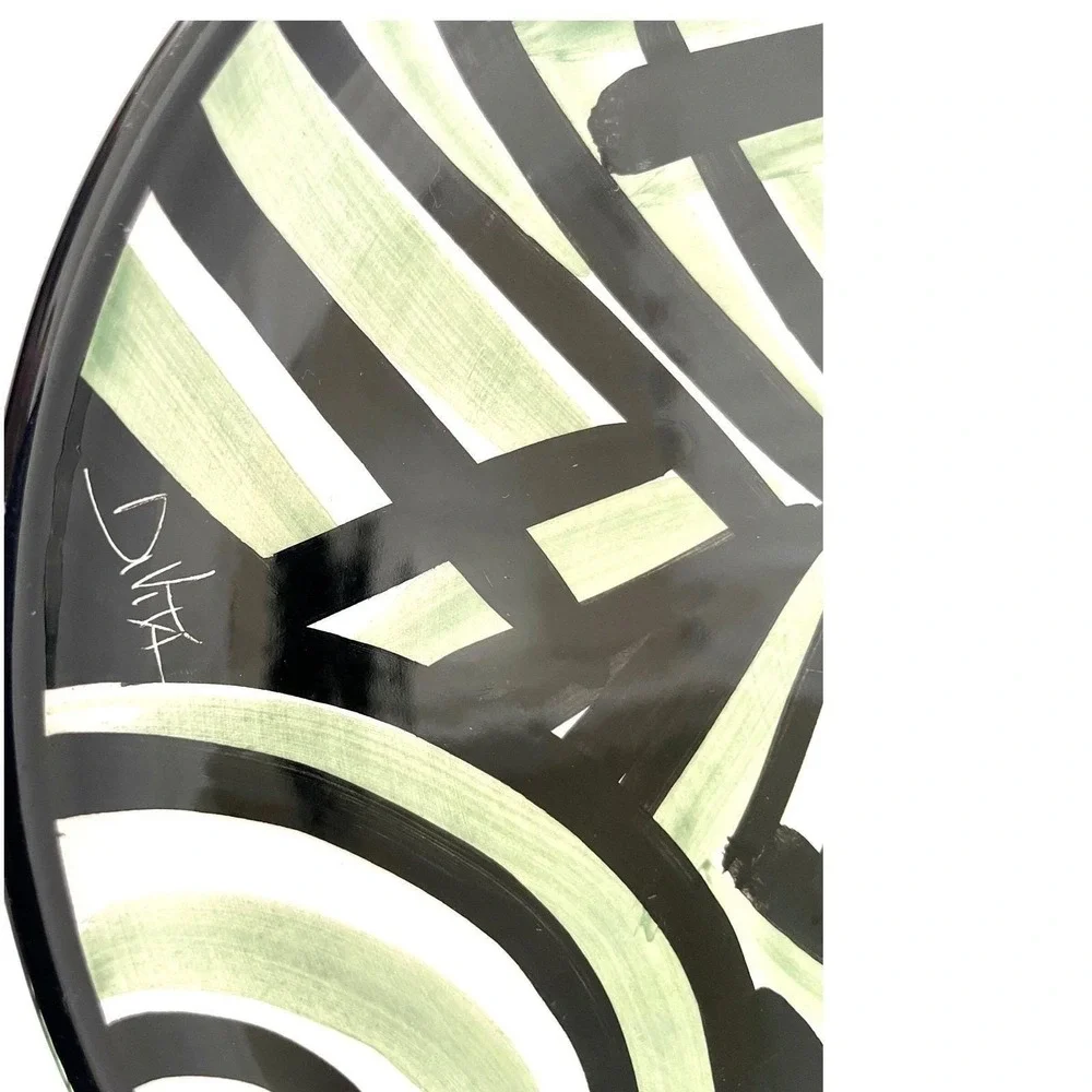 D. Vita Hand Painted Italian Ceramic Plates Set of 4 – Abstract‎ Modern Design